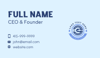 Wrench Droplet Plumbing Business Card Image Preview