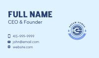 Wrench Droplet Plumbing Business Card Image Preview
