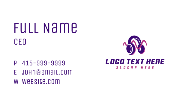 Music Headset Soundwave Business Card Design Image Preview