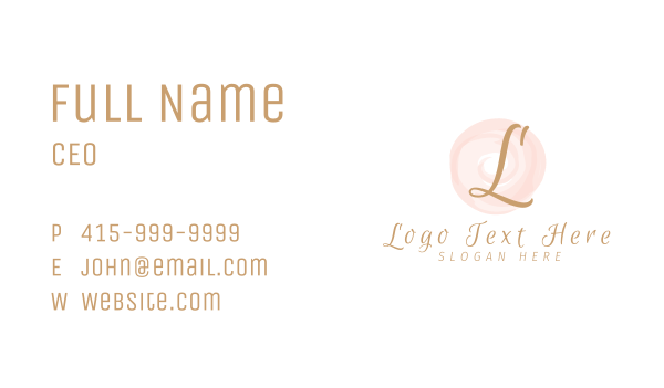 Watercolor Beauty Lettermark Business Card Design Image Preview