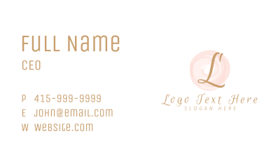 Watercolor Beauty Lettermark Business Card Image Preview