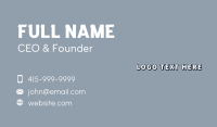 Generic Business Wordmark  Business Card Image Preview