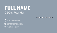 Generic Business Wordmark  Business Card Preview