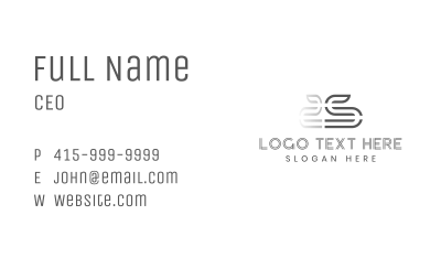 Modern Reflection Agency Letter S Business Card Image Preview