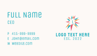Firework Starburst Letter  Business Card Image Preview