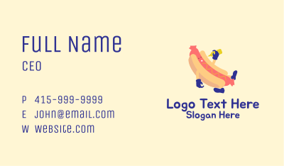Hotdog Sandwich Cartoon  Business Card Image Preview