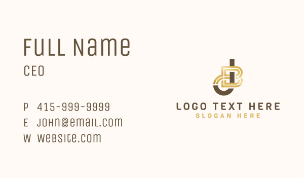 Generic Gold Letter Business Card Design Image Preview