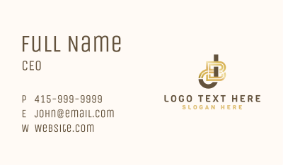 Generic Gold Letter Business Card Image Preview