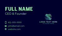 Cyberspace Technology Wave Business Card Design