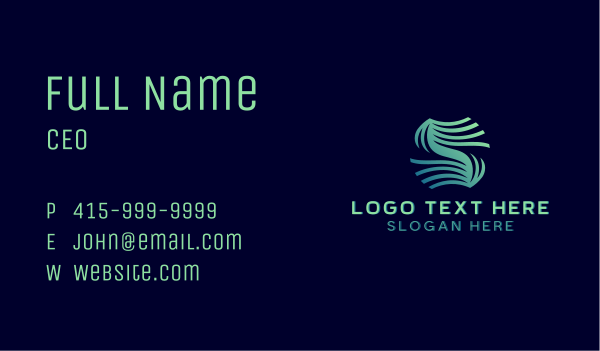 Cyberspace Technology Wave Business Card Design Image Preview