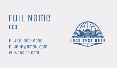 Truck Cargo Logistics Business Card Image Preview