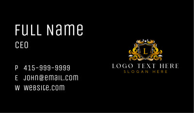 Shield Crest Insignia Business Card Image Preview