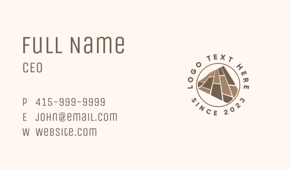 Wooden House Flooring Business Card Design Image Preview