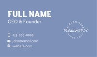 Simple Wave Wordmark Business Card Image Preview