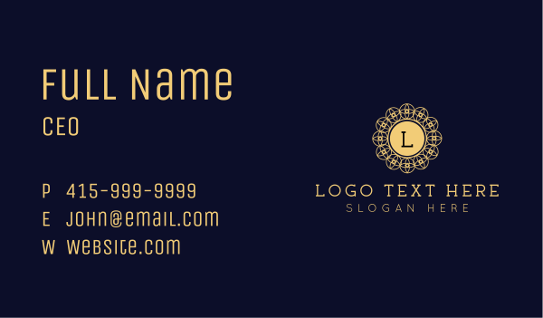 Jewelry Ornament Lettermark Business Card Design Image Preview