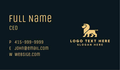 Gold Deluxe Lion Business Card Image Preview