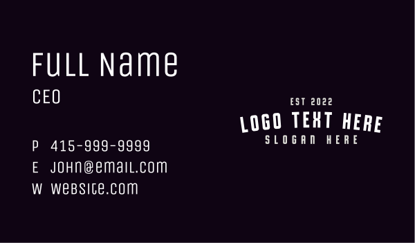 Generic Classic Hipster  Business Card Design Image Preview