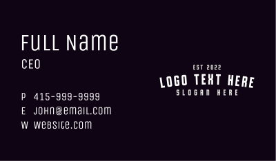 Generic Classic Hipster  Business Card Image Preview