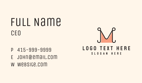 Classic Letter M Business Card Design Image Preview