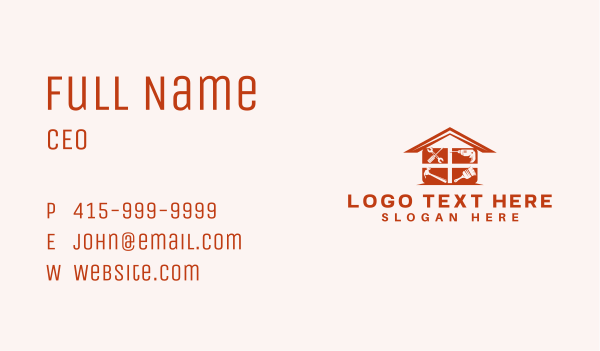 Home Construction Tools Business Card Design Image Preview