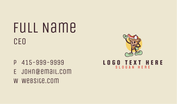 Delicious Pizza Mascot Business Card Design Image Preview
