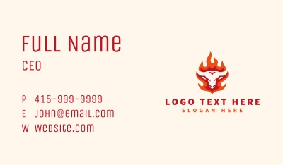 Burning Cow Cuisine Business Card Image Preview
