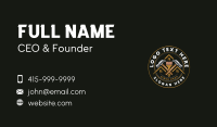 Hammer Carpentry Paintbrush Business Card Design