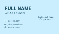 Blue Playful Wordmark Business Card Image Preview