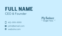 Blue Playful Wordmark Business Card Image Preview