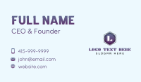 Hexagon Gradient Lettermark Business Card Preview