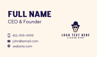 Halloween Skull Hat Business Card Design