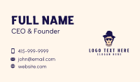 Halloween Skull Hat Business Card Preview