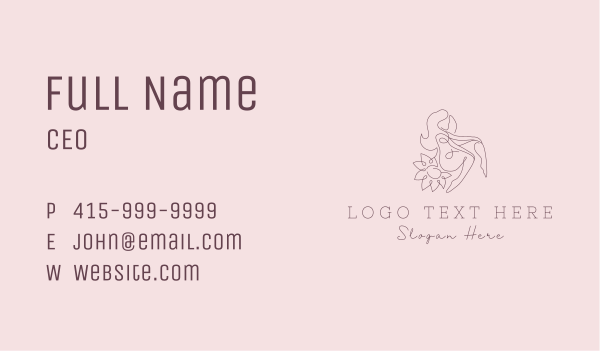 Flower Nude Model  Business Card Design Image Preview