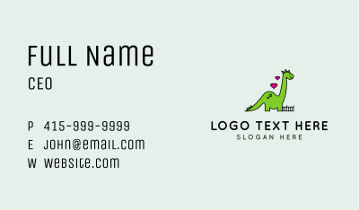 Dinosaur Toy Store  Business Card Image Preview