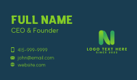 Web Tech Letter N Business Card Image Preview