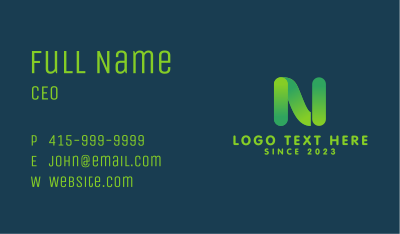 Web Tech Letter N Business Card Image Preview