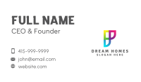 Letter P Business Color Business Card Design