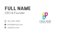 Letter P Business Color Business Card Image Preview