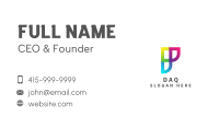 Letter P Business Color Business Card Image Preview