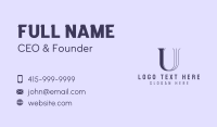 Generic Modern Letter U Business Card Image Preview