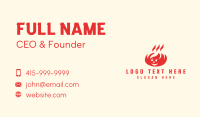 Red Fire Mascot Business Card Design