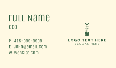 Shovel Plant Landscaping Business Card Image Preview