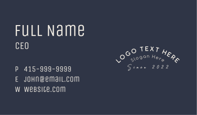 Simple Arch Wordmark Business Card Image Preview