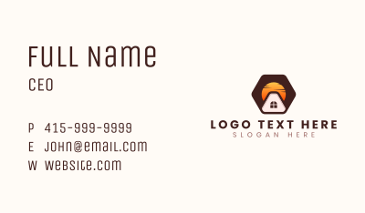 Sunset House Roofing Business Card Image Preview