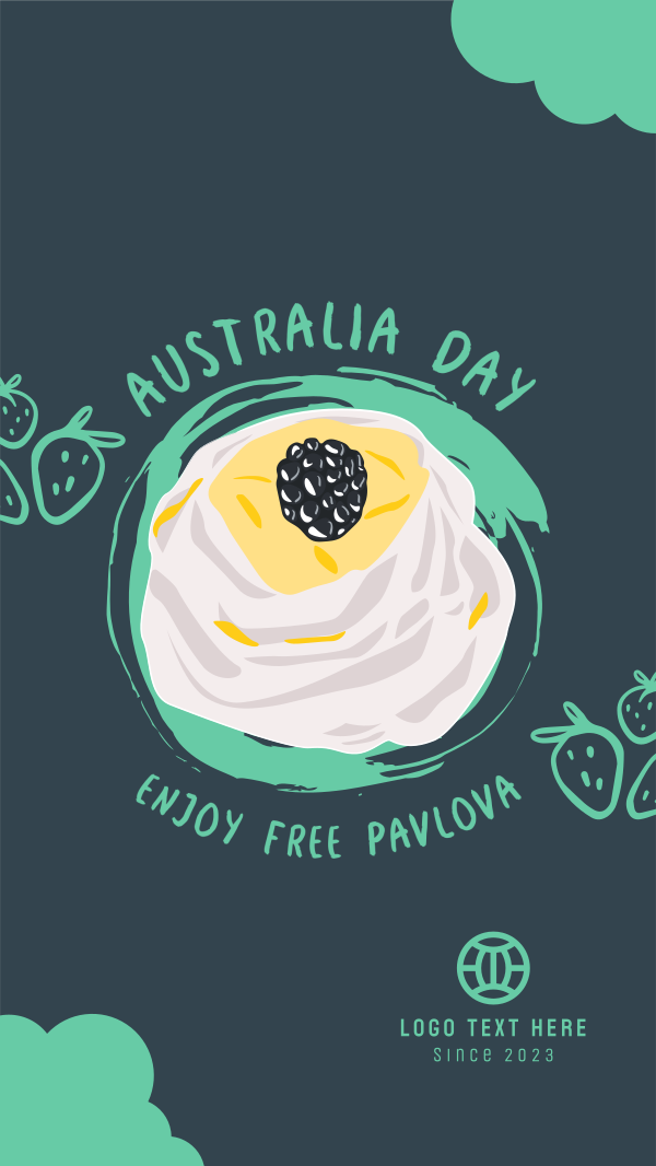 Australia Day Pavlova Facebook Story Design Image Preview