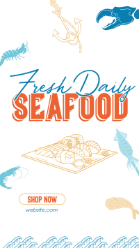 Fun Seafood Restaurant YouTube Short Design