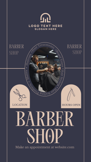 Rustic Barber Shop Instagram story Image Preview