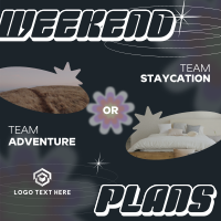 Weekend Plans Engagement Instagram Post Design