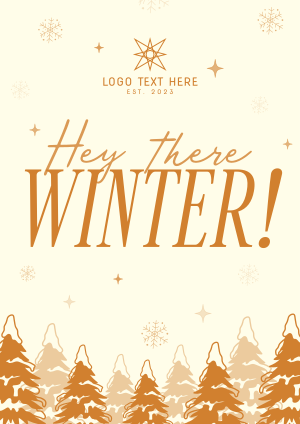 Hey There Winter Greeting Flyer Image Preview