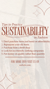 Sustainable Fashion Tips TikTok video Image Preview
